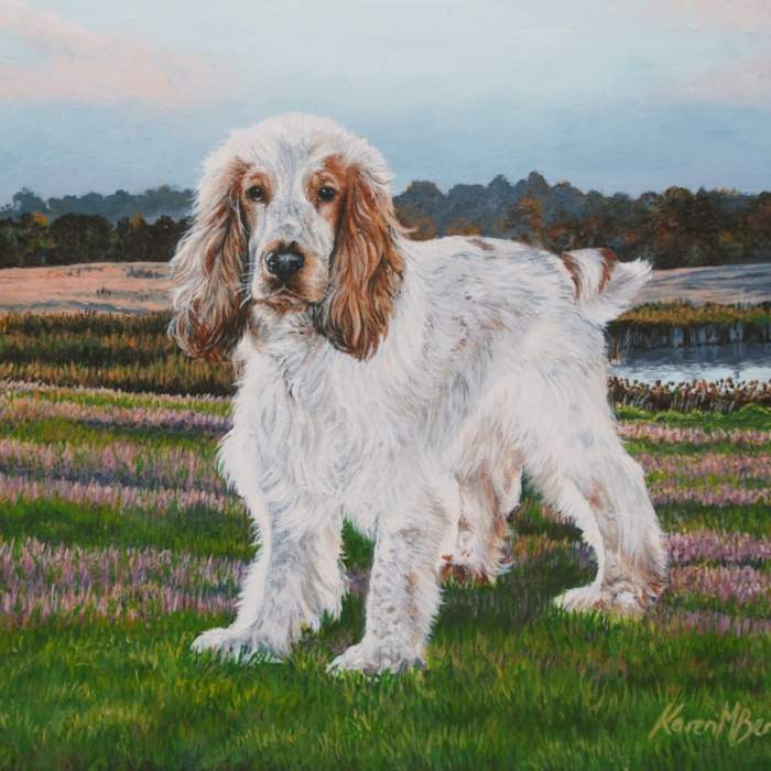 Cocker Spaniel dog acrylic painting