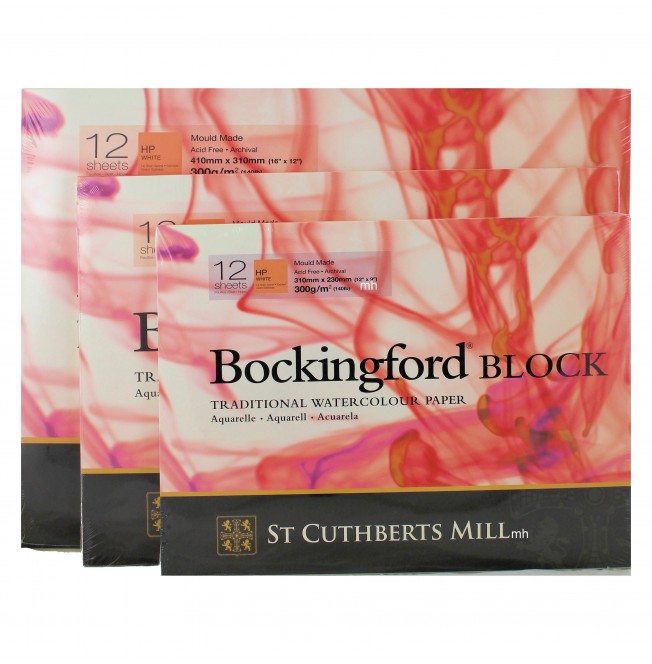 St Cuthbert's Mill Bockingford hot pressed watercolour paper pads