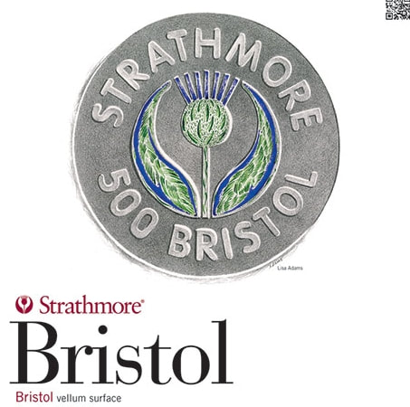Strathmore bristol 500 Vellum logo