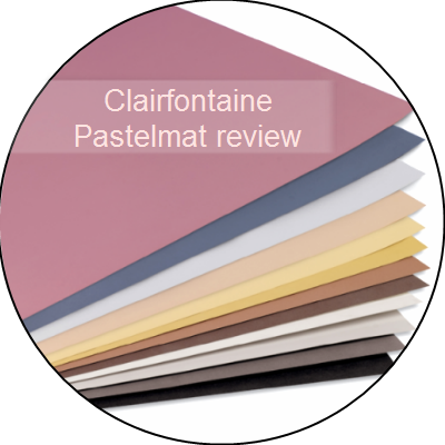Colour collection of Clairfontaine Pastelmat paper in 12 different colours