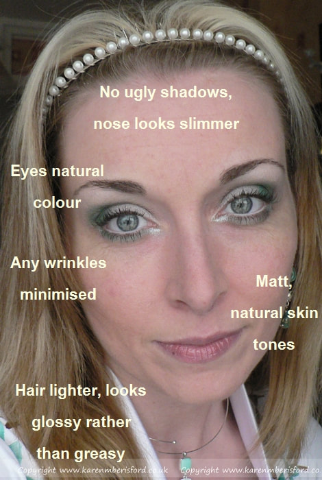 Female with green eyes and blond hair colour