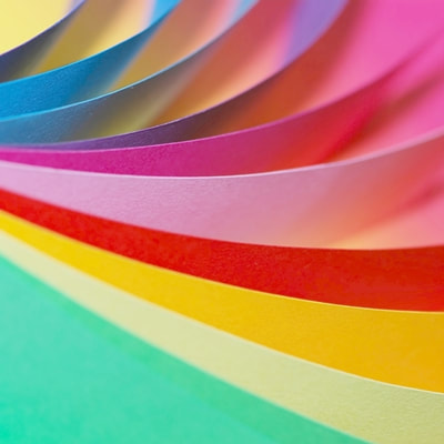 Coloured sheets of paper