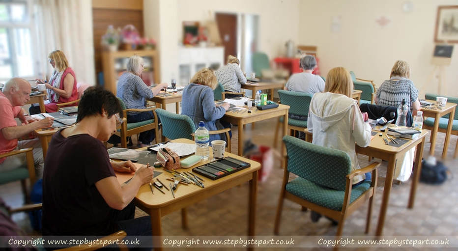 Coloured pencil Art Workshop in Chesterfield, Derbyshire, UK